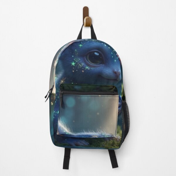 Item preview, Small, luminous blue creature - a fantastic animal in an enchanted forest designed and sold by Malisa345.