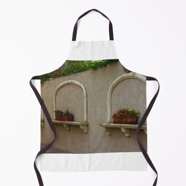 Item preview, Decorative Wall With Arched Niches and Flower Boxes Along Beige Exterior designed and sold by Nmallia.