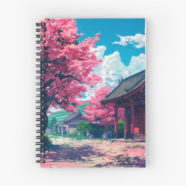 Item preview, Sakura Temple in Bloom | Anime Japan Scenery designed and sold by bella-rosa87.