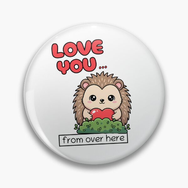 Item preview, Cute Hedgehog Love From Over Here designed and sold by Cute Stickers Machine.