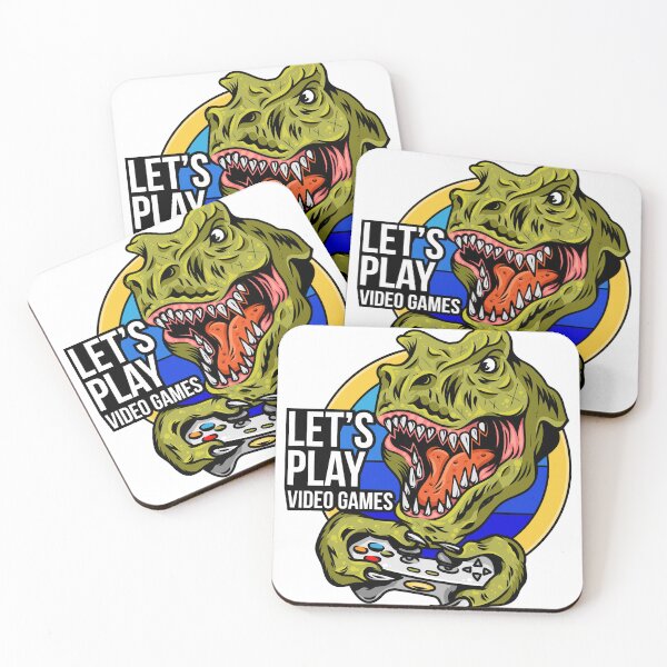 Item preview, Lets Play Video Games Dinosaur T-Rex Gamer designed and sold by heedooppod.