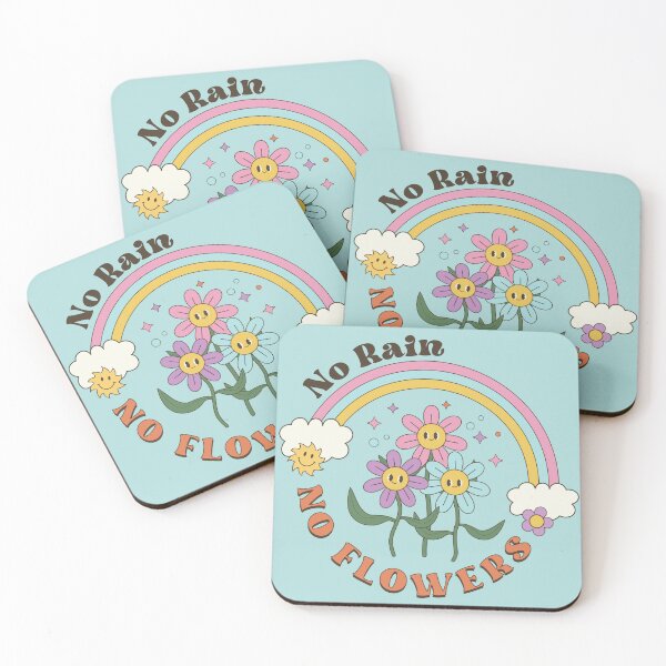 Item preview, No Rain No Flowers Encouraging Illustration Design    designed and sold by Kamzzi.