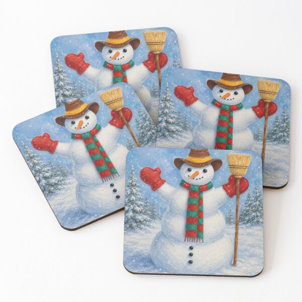 Artikelvorschau, Fröhlicher Schneemann in Winterlandschaft entworfen und verkauft von Artworks by Wilma.