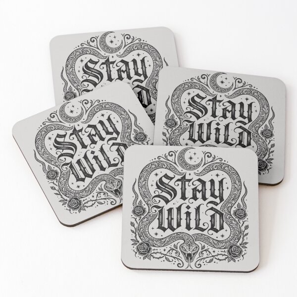 Item preview, Stay Wild – Gothic Snake Roses Tattoo Vintage Design designed and sold by RajDeals.
