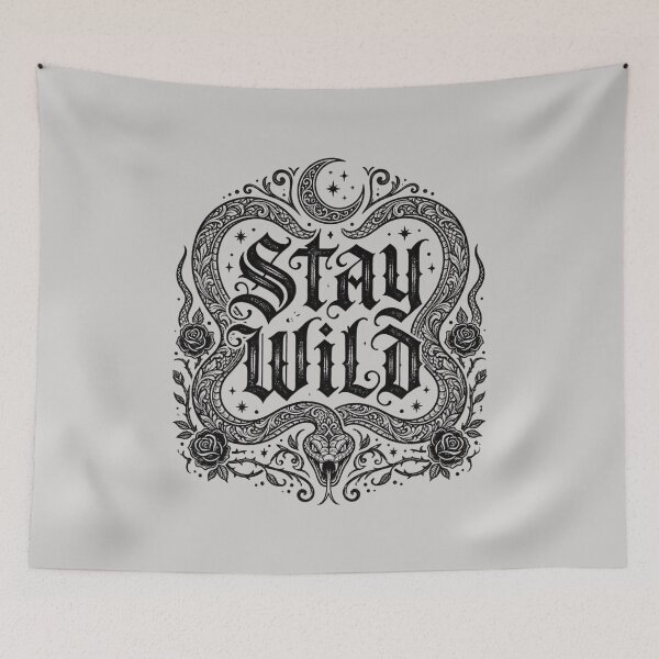 Item preview, Stay Wild – Gothic Snake Roses Tattoo Vintage Design designed and sold by RajDeals.