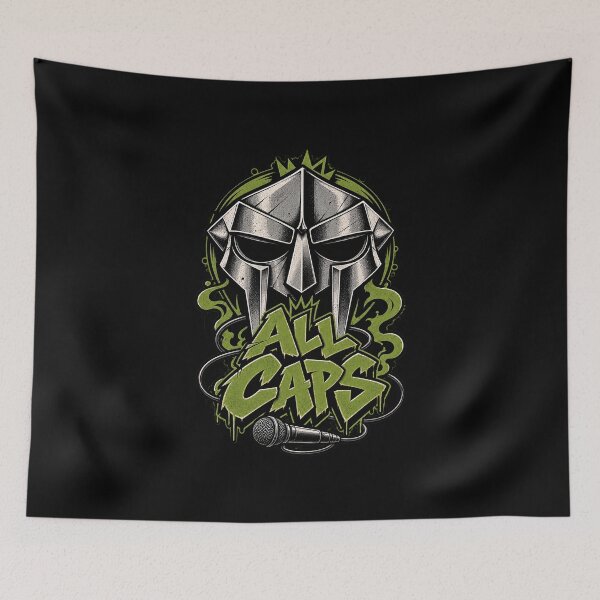 Item preview, MF DOOM – ALL CAPS Metal Face designed and sold by Pandaburba.
