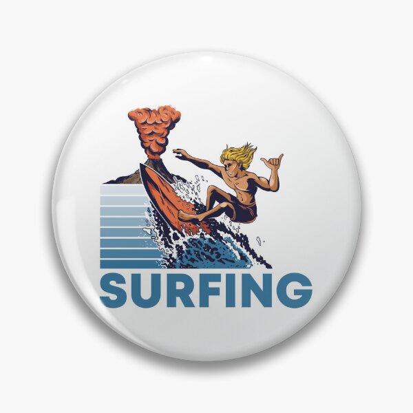 Item preview, Extreme Volcano Surfing Retro Surfer Wave designed and sold by heedooppod.