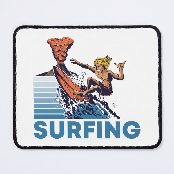 Item preview, Extreme Volcano Surfing Retro Surfer Wave designed and sold by heedooppod.