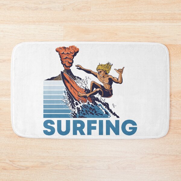 Item preview, Extreme Volcano Surfing Retro Surfer Wave designed and sold by heedooppod.