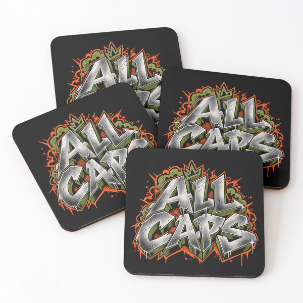 Item preview, ALL CAPS – Underground Hip Hop designed and sold by Pandaburba.