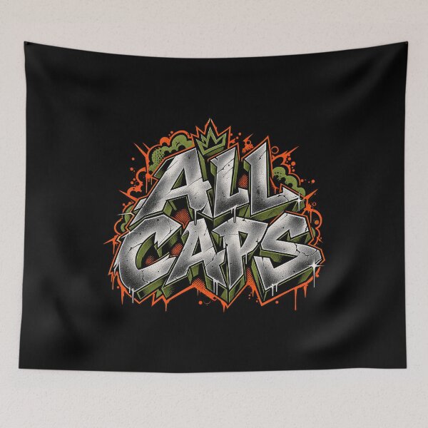 Item preview, ALL CAPS – Underground Hip Hop designed and sold by Pandaburba.