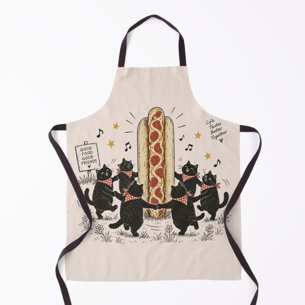 Item preview, Another Day in Paradise, Funny Black Cat Hot Dog, Quirky Cat Food Humor, Retro Cute Feline Graphic, Cat Lover Gift designed and sold by Cchotlan.
