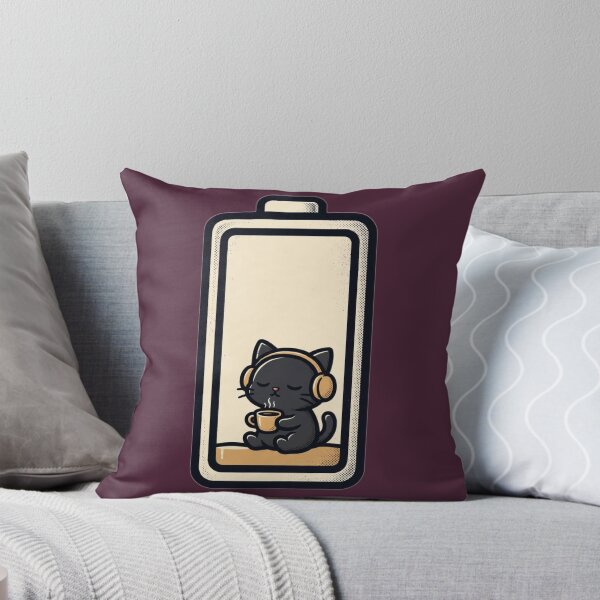 Item preview, Social Battery 2% Cat – Introvert Funny Minimalist Design designed and sold by Aries Creation Store.