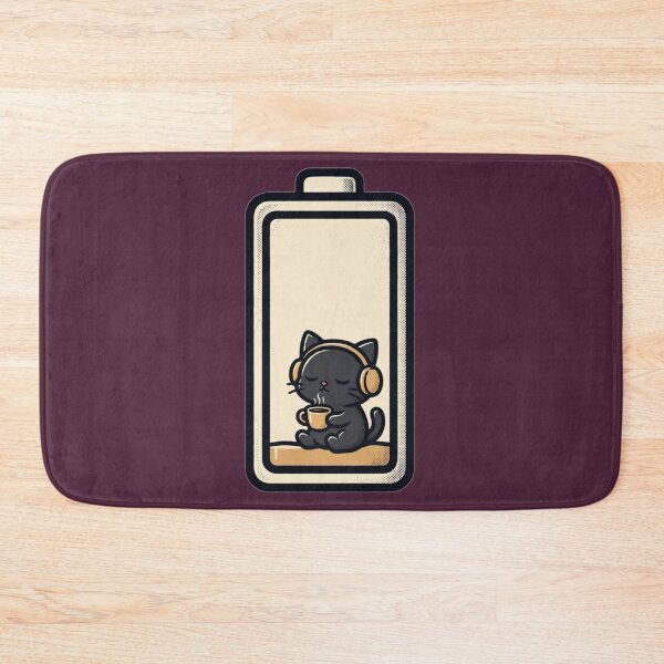 Item preview, Social Battery 2% Cat – Introvert Funny Minimalist Design designed and sold by Aries Creation Store.