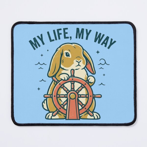 Item preview, My Life My Way – Captain Rabbit Nautical Illustration designed and sold by Dogandesighn.