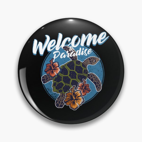 Item preview, Welcome To Paradise Sea Turtle Hibiscus Tropical Beach designed and sold by heedooppod.