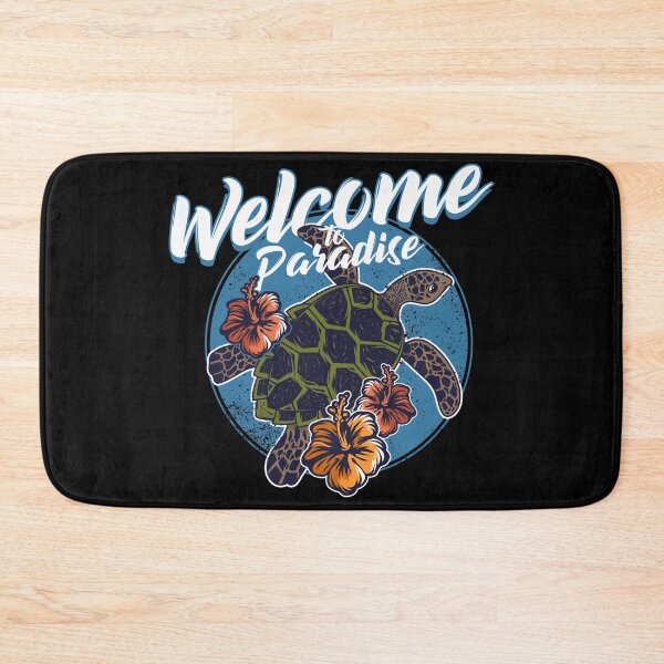 Item preview, Welcome To Paradise Sea Turtle Hibiscus Tropical Beach designed and sold by heedooppod.