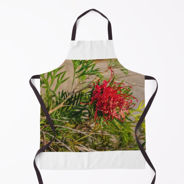 Item preview, Vibrant Red Protea Flower Among Green Foliage in a Natural Outdoor Setting designed and sold by Nmallia.