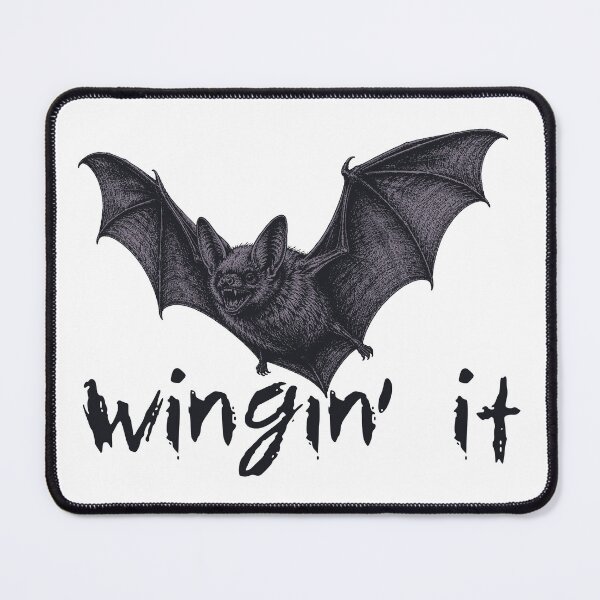 Item preview, Wingin' It – Funny Bat Design designed and sold by xndrlab.