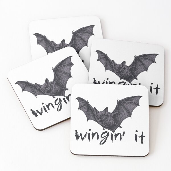 Item preview, Wingin' It – Funny Bat Design designed and sold by xndrlab.