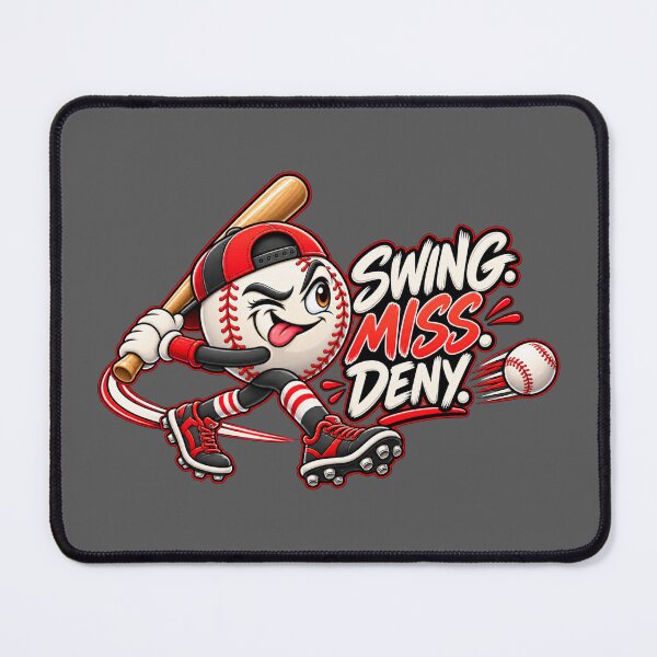 Item preview, Swing Miss Deny – Funny Sarcastic Baseball Design designed and sold by HO•Designs.