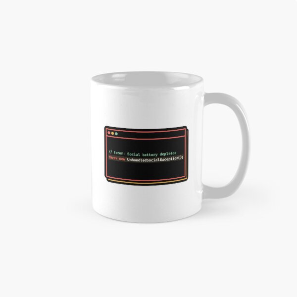 Item preview, Unhandled Social Exception Funny Developer Gift designed and sold by Ixnor.