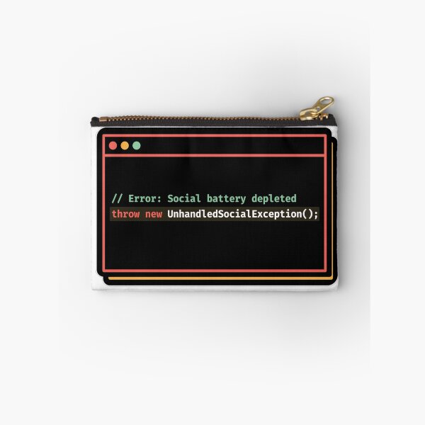 Item preview, Unhandled Social Exception Funny Developer Gift designed and sold by Ixnor.