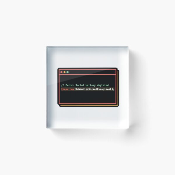Item preview, Unhandled Social Exception Funny Developer Gift designed and sold by Ixnor.