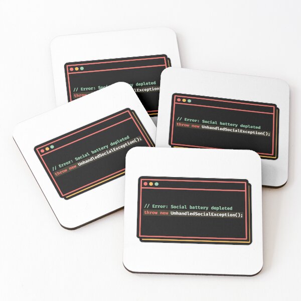 Item preview, Unhandled Social Exception Funny Developer Gift designed and sold by Ixnor.