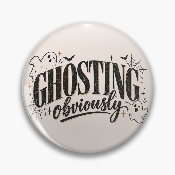 Item preview, Ghosting Obviously, Funny Halloween Quote, Spooky Season Humor, Retro Distressed Halloween Aesthetic, Sarcastic Ghosting Gift designed and sold by Cchotlan.