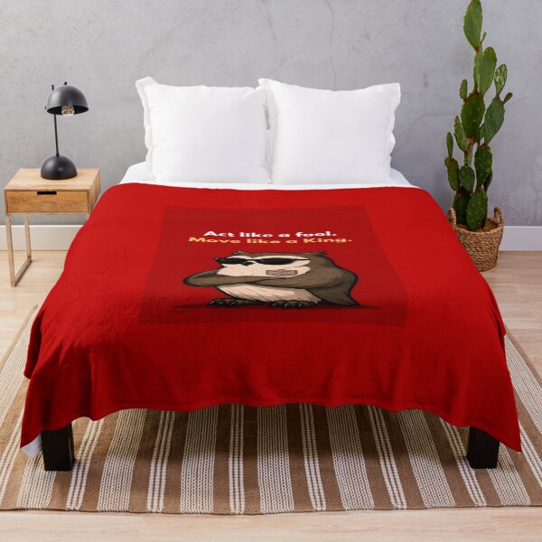 Item preview, Act Like a Fool Move Like a King Owl Funny Wisdom Design designed and sold by Bathu Designs.