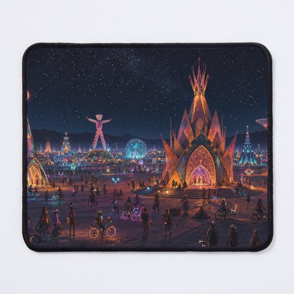 Item preview, Illuminated Desert Arts Festival Under a Starry Night Sky designed and sold by MoonSkyArt.