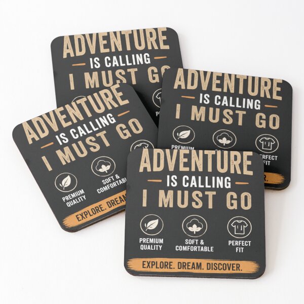 Item preview, Adventure Is Calling I Must Go - Explorer Quotes ll Adventure Is Calling T-Shirt & Sticker Design designed and sold by everyone cloth house.