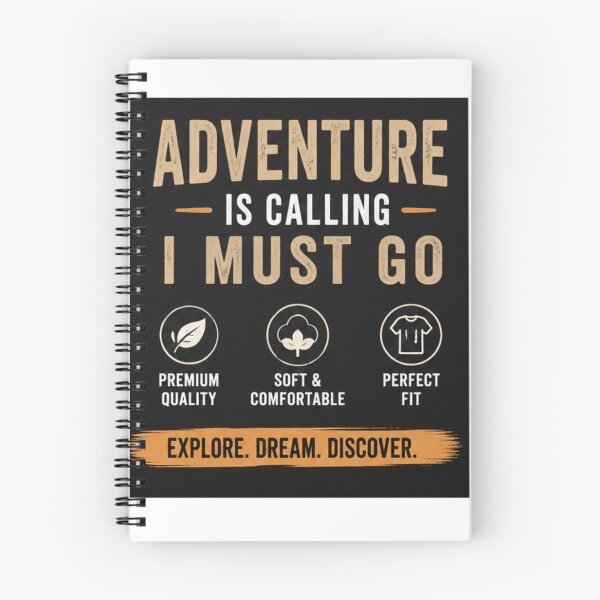 Item preview, Adventure Is Calling I Must Go - Explorer Quotes ll Adventure Is Calling T-Shirt & Sticker Design designed and sold by everyone cloth house.