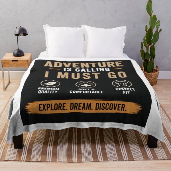 Item preview, Adventure Is Calling I Must Go - Explorer Quotes ll Adventure Is Calling T-Shirt & Sticker Design designed and sold by everyone cloth house.