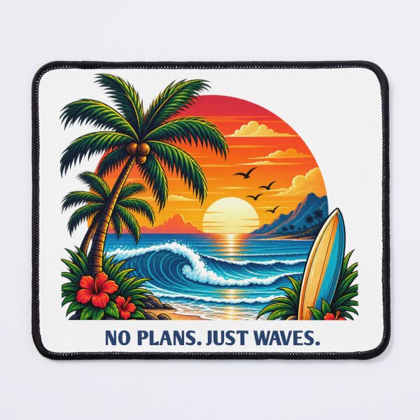 Item preview, No Plans Just Waves Summer Beach T-Shirt designed and sold by WildPeak Threads.
