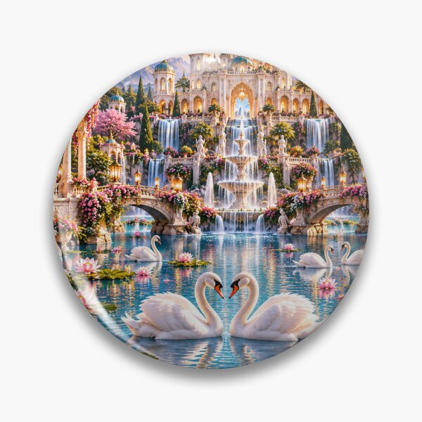 Item preview, Royal Swan Lake Palace designed and sold by AnjaSarahArt.