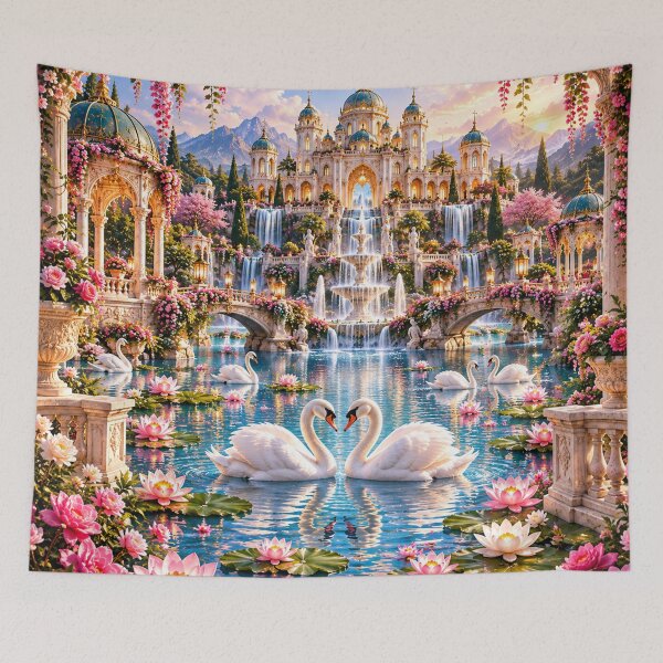 Item preview, Royal Swan Lake Palace designed and sold by AnjaSarahArt.