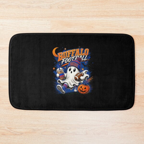 Item preview, Buffalo Football Ghost Halloween Pumpkin Iced Coffee Game Day designed and sold by Dravienart.