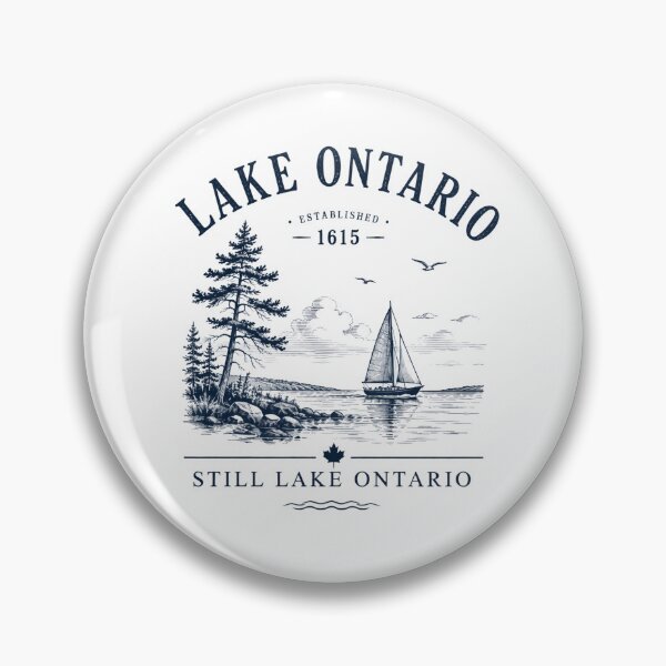 Item preview, Lake Ontario Est 1615, Still Lake Ontario Great Ontario, Canadian Lake Lover Gift, designed and sold by CatiaStudioArt.