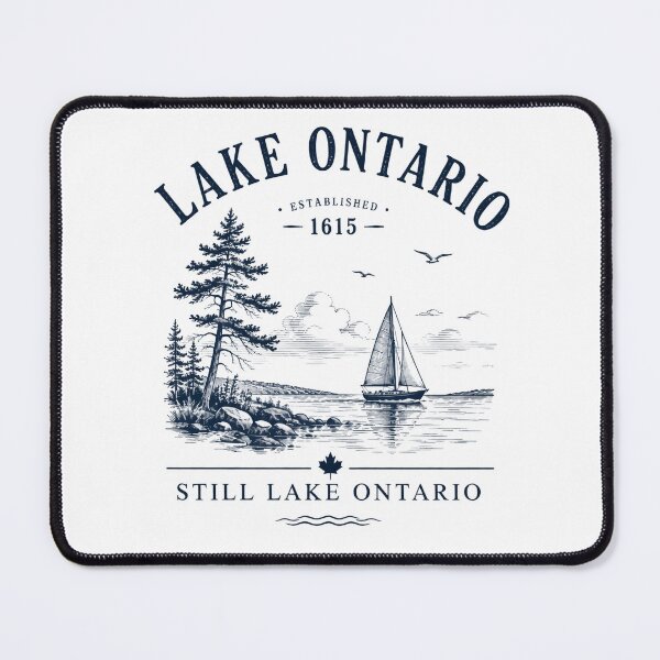 Item preview, Lake Ontario Est 1615, Still Lake Ontario Great Ontario, Canadian Lake Lover Gift, designed and sold by CatiaStudioArt.