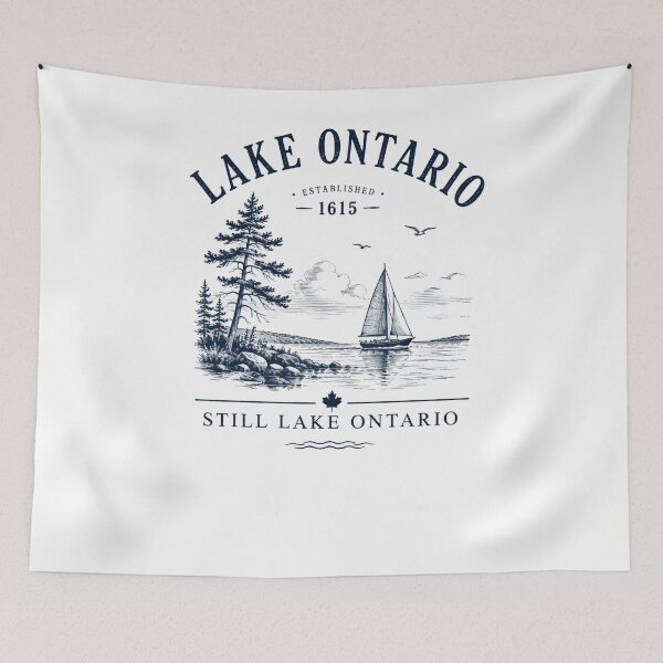 Item preview, Lake Ontario Est 1615, Still Lake Ontario Great Ontario, Canadian Lake Lover Gift, designed and sold by CatiaStudioArt.