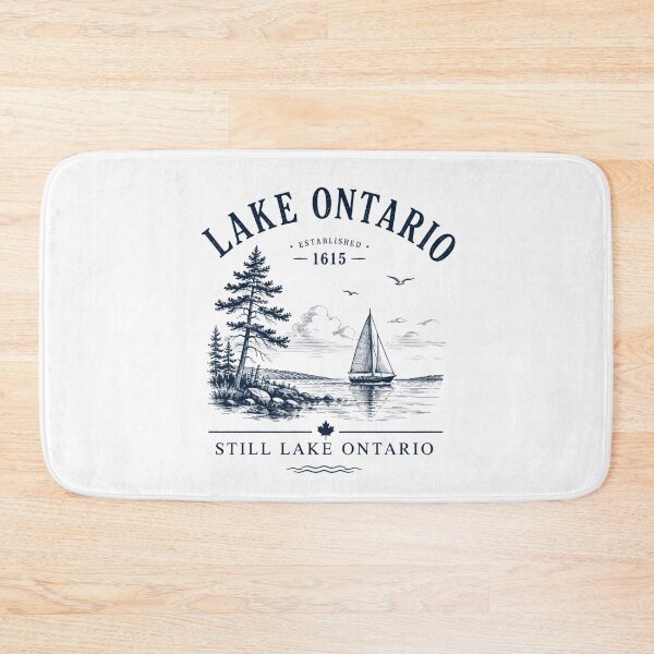Item preview, Lake Ontario Est 1615, Still Lake Ontario Great Ontario, Canadian Lake Lover Gift, designed and sold by CatiaStudioArt.