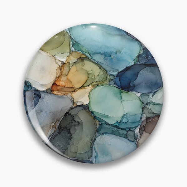 Item preview, Scottish Sea Glass – Misty Coast Ink Abstract designed and sold by newnomads-art.