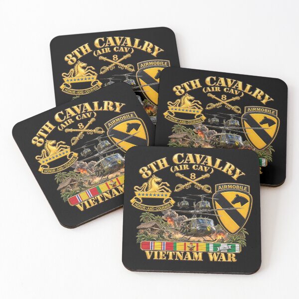 Item preview, Army - 8th Cavalry (Air Cav) - 1st  Cav Division w VN SVC - 3D - Enhanced designed and sold by Military Insignia Products.