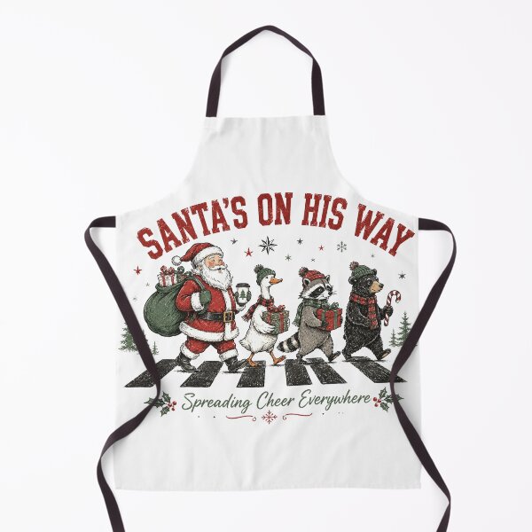 Item preview, Santa's On His Way Retro Christmas Animal Squad designed and sold by DYAFLK.