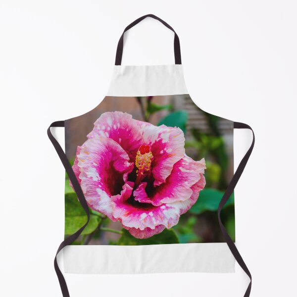 Item preview, Pink Hibiscus Flower in Full Bloom with Bright Petals and Lush Green Garden Background Outdoor designed and sold by Nmallia.