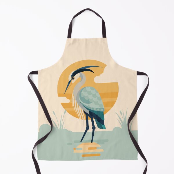 Item preview, Calm Heron | Modern Geometric Bird Illustration designed and sold by Lucy Cooper.
