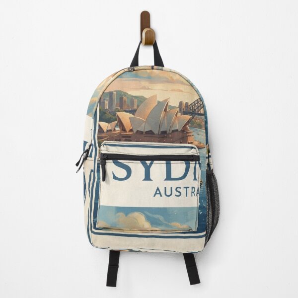Item preview, Sydney Australia Vintage Travel Poster – Opera House & Harbour Bridge designed and sold by ElartedeNoel.