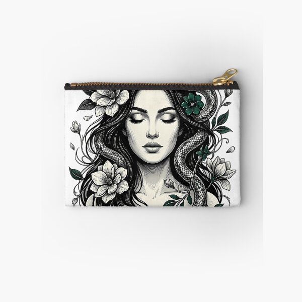 Item preview, Serpent Flower Dark Botanical Female Portrait Graphic designed and sold by AmericanBlues0.